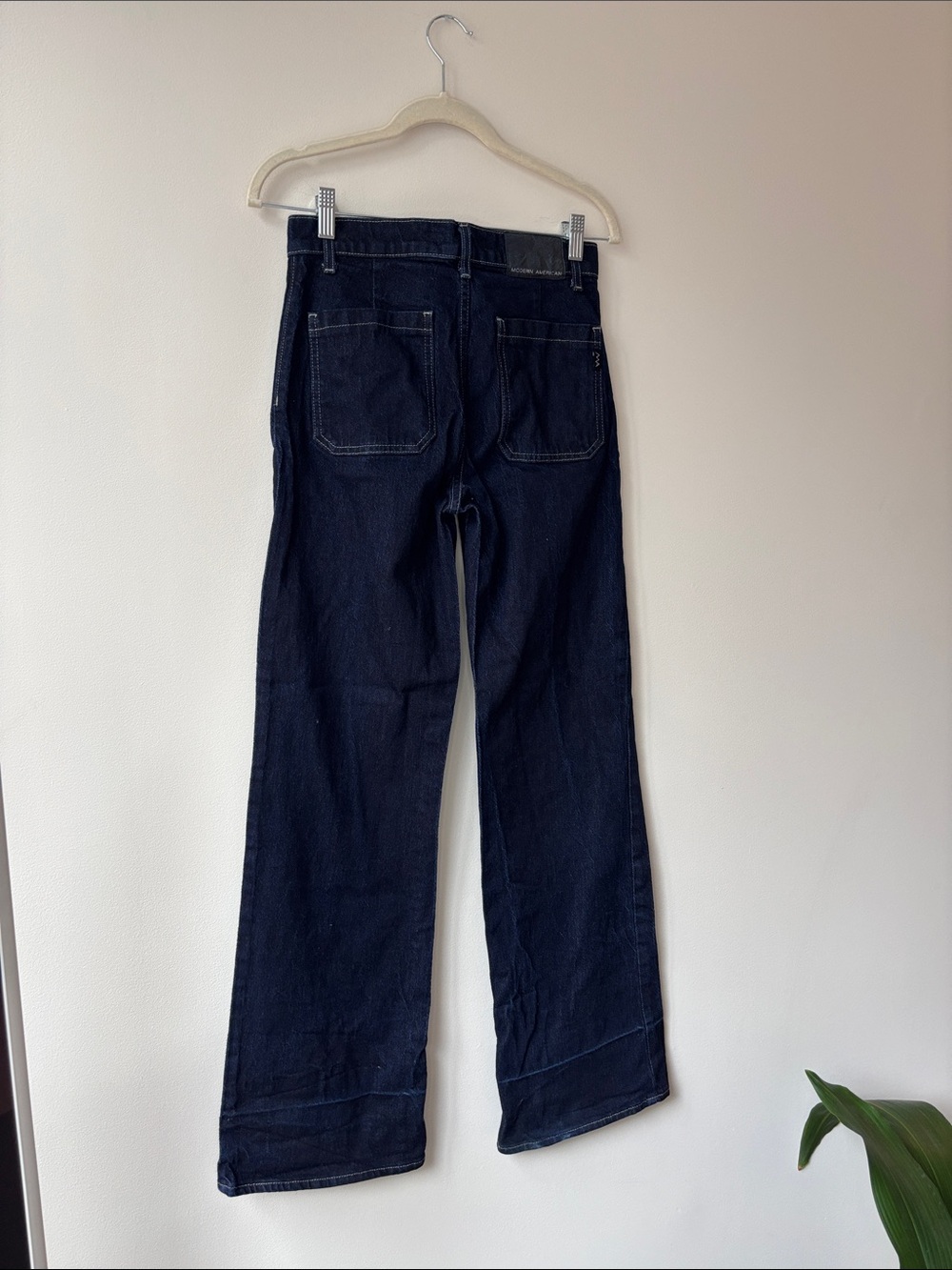 Good American Dark Blue Wide Leg Jeans - Picture 4 of 12